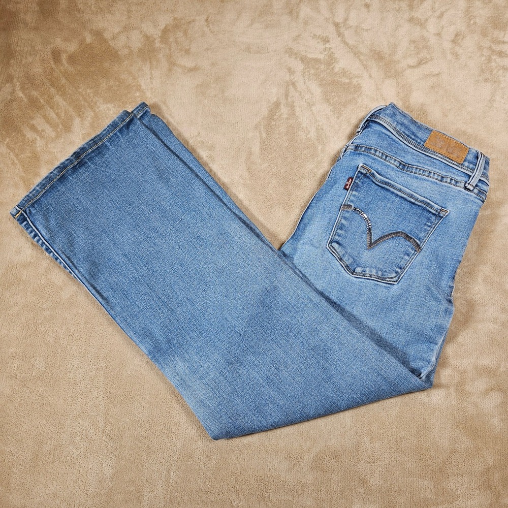 Levis Perfectly Slimming 512 Bootcut Jeans Women 30x30 Medium Wash Blue Denim